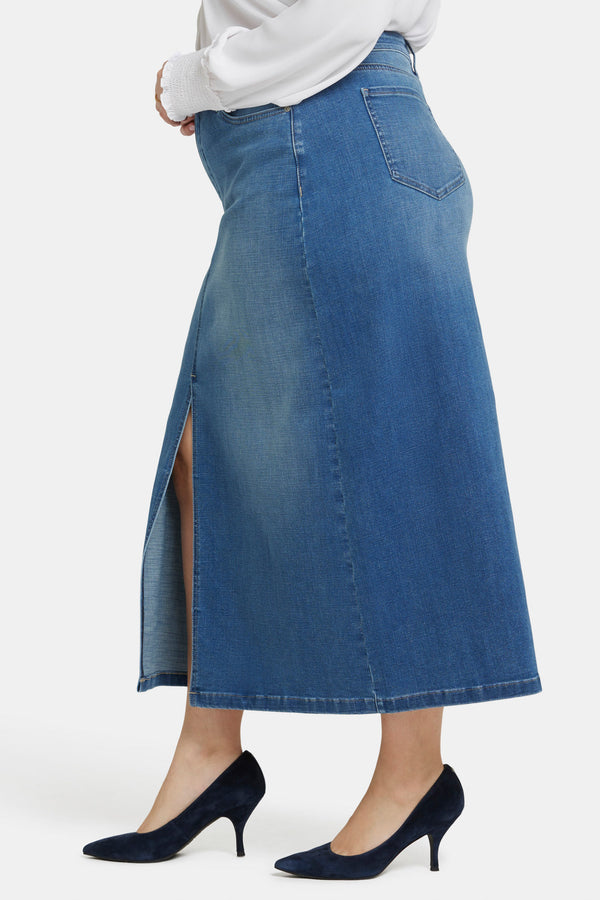 Nydj High Rise Long Skirt In Plus Size