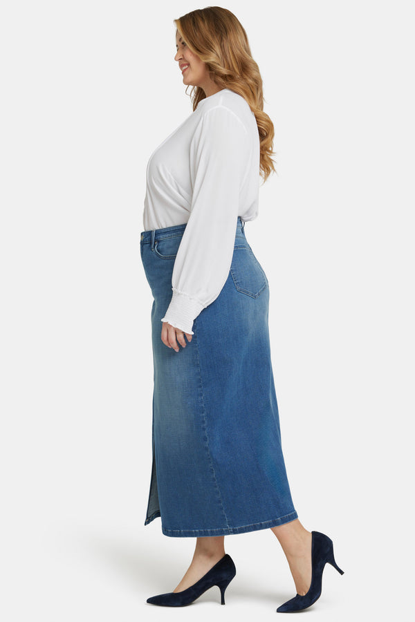 Nydj High Rise Long Skirt In Plus Size