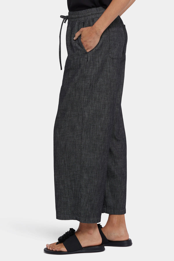 Nydj Jayne Pull-On Wide Leg Ankle Pants In Petite