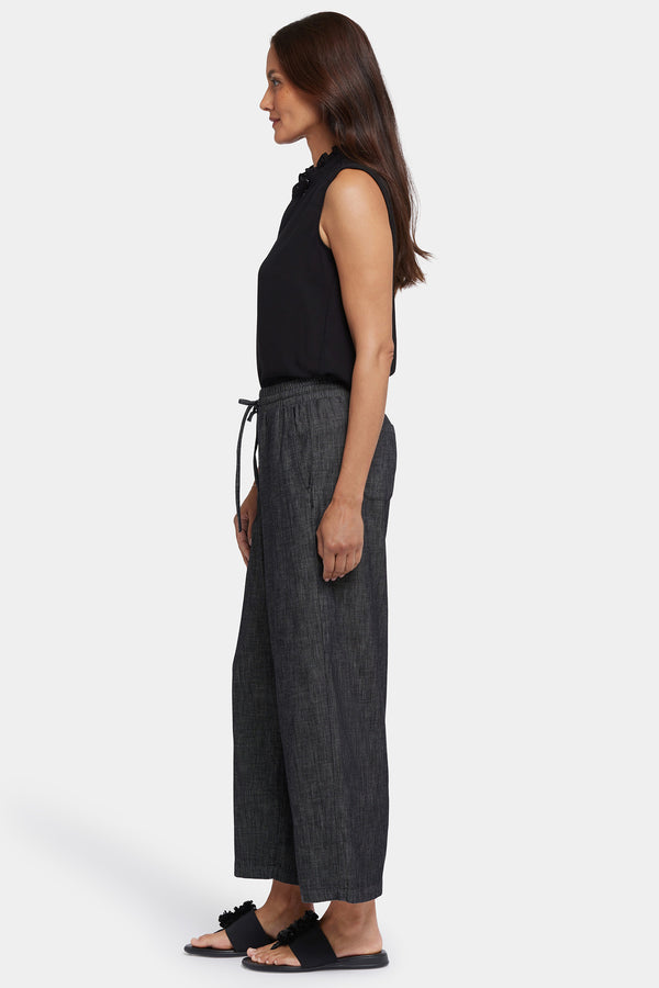 Nydj Jayne Pull-On Wide Leg Ankle Pants In Petite