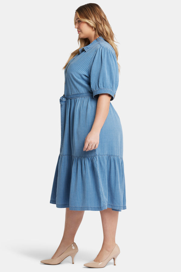 Nydj Kate Ruffle Dress In Plus Size