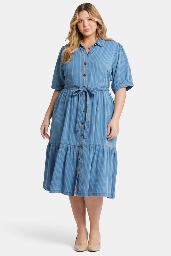 Nydj Kate Ruffle Dress In Plus Size