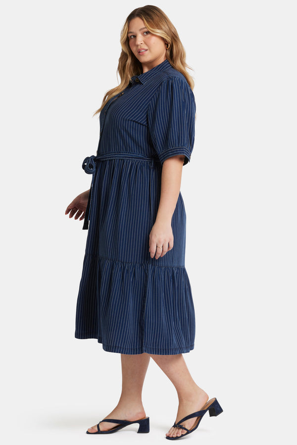 Nydj Kate Ruffle Dress In Plus Size