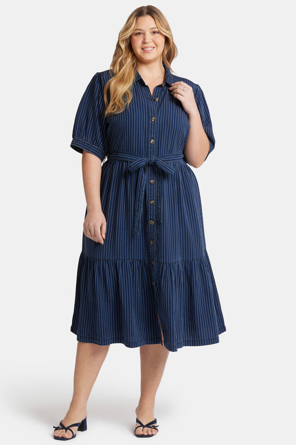 Nydj Kate Ruffle Dress In Plus Size