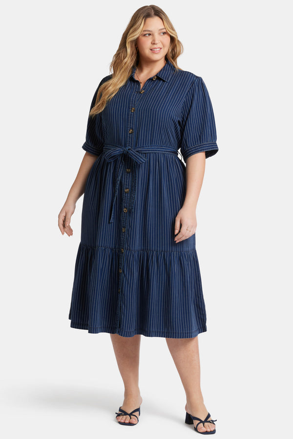 Nydj Kate Ruffle Dress In Plus Size