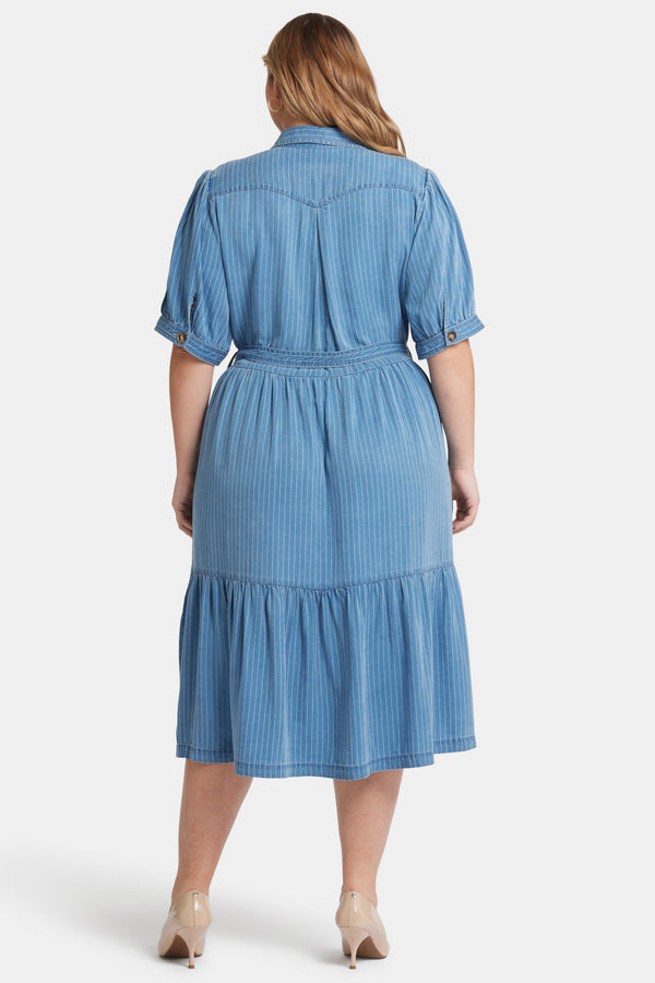 nydj Kate Ruffle Dress In Plus Size