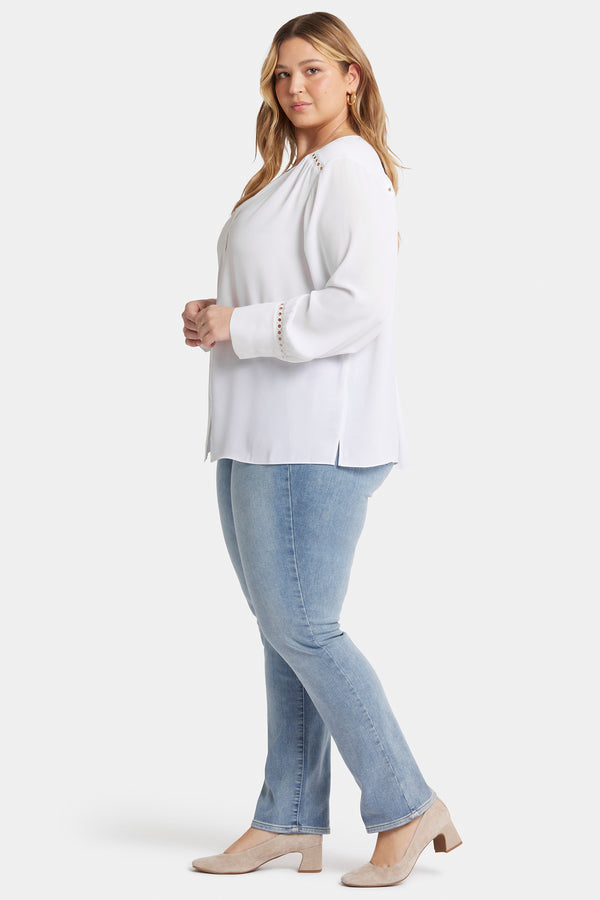 Nydj Liliana Peasant Blouse In Plus Size