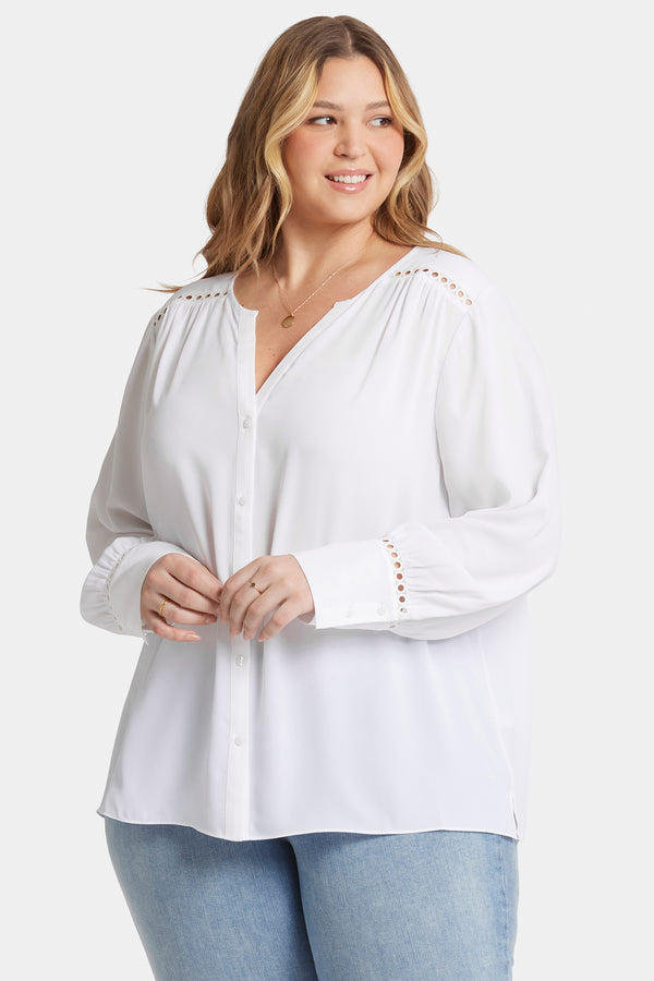 Nydj Liliana Peasant Blouse In Plus Size