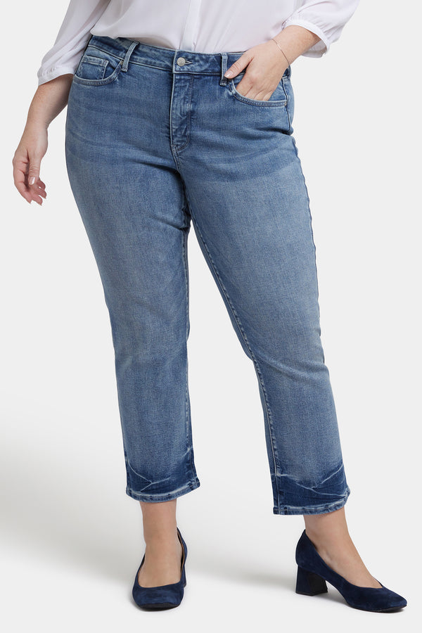 Nydj Marilyn Straight Ankle Jeans In Plus Size