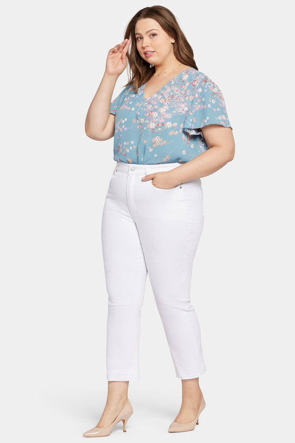 Nydj Marilyn Straight Ankle Jeans In Plus Size