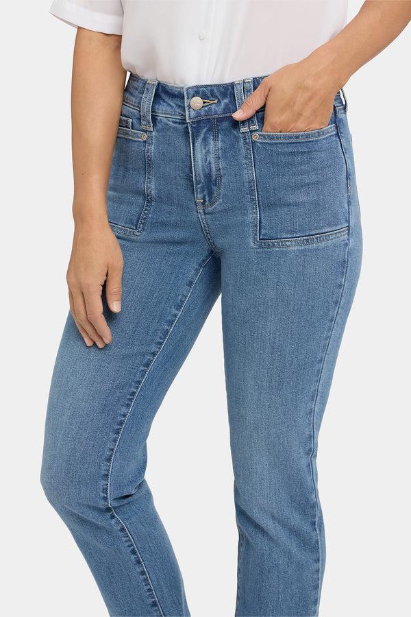 nydj Marilyn Straight Jeans In Petite