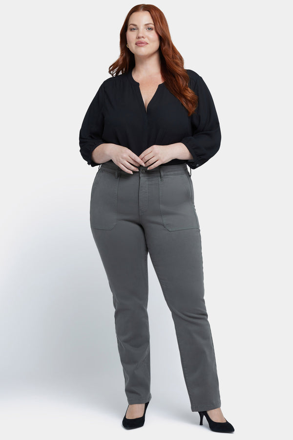 Nydj Marilyn Straight Jeans In Plus Size