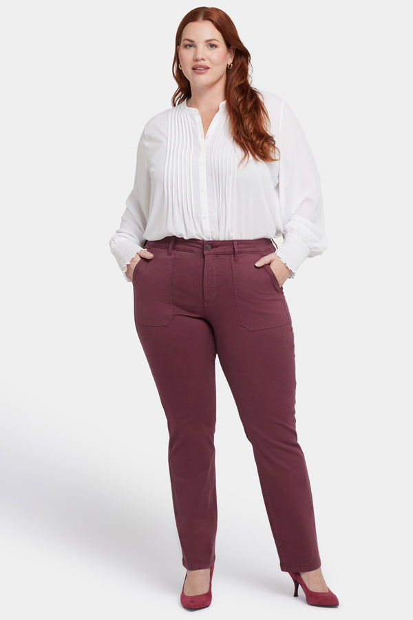 Nydj Marilyn Straight Jeans In Plus Size