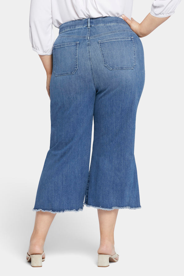 nydj Patchie Wide Leg Capri Jeans In Plus Size