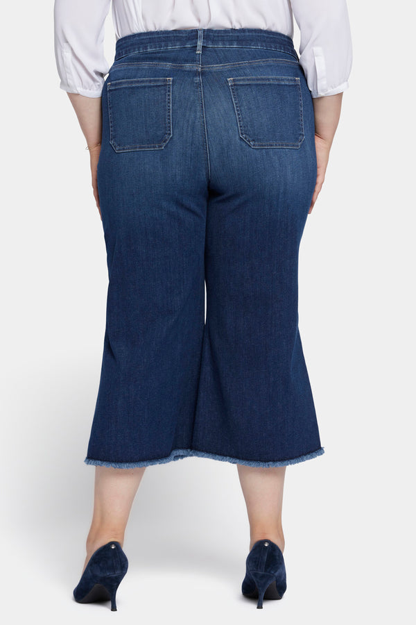nydj Patchie Wide Leg Capri Jeans In Plus Size