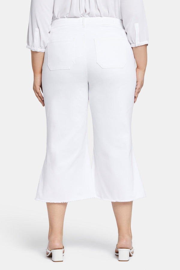 nydj Patchie Wide Leg Capri Jeans In Plus Size