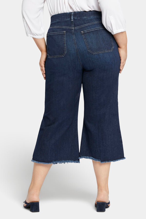 nydj Patchie Wide Leg Capri Jeans In Plus Size