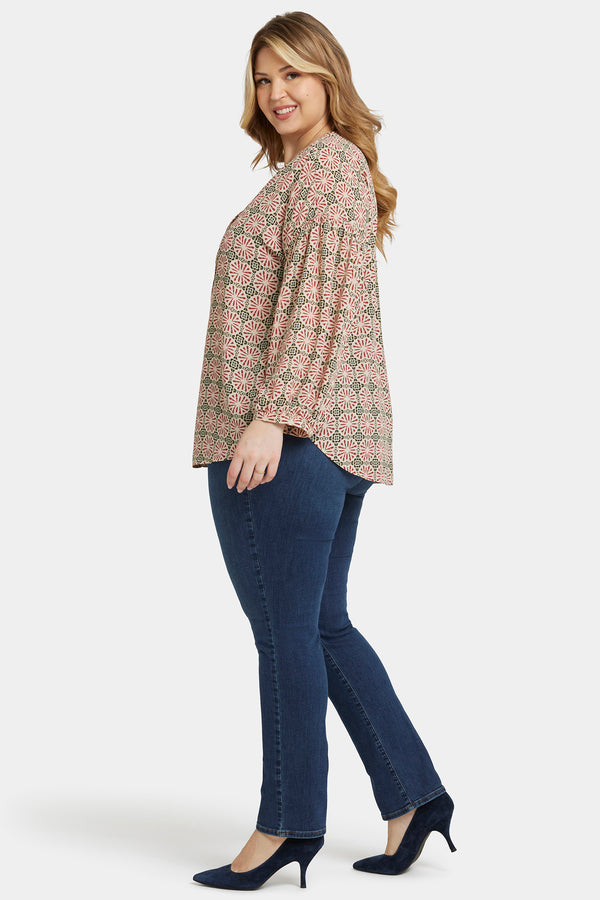 Nydj Paulina Peasant Blouse In Plus Size