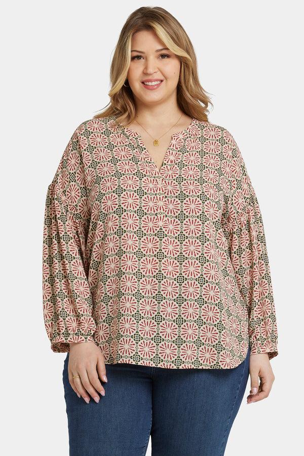 Nydj Paulina Peasant Blouse In Plus Size