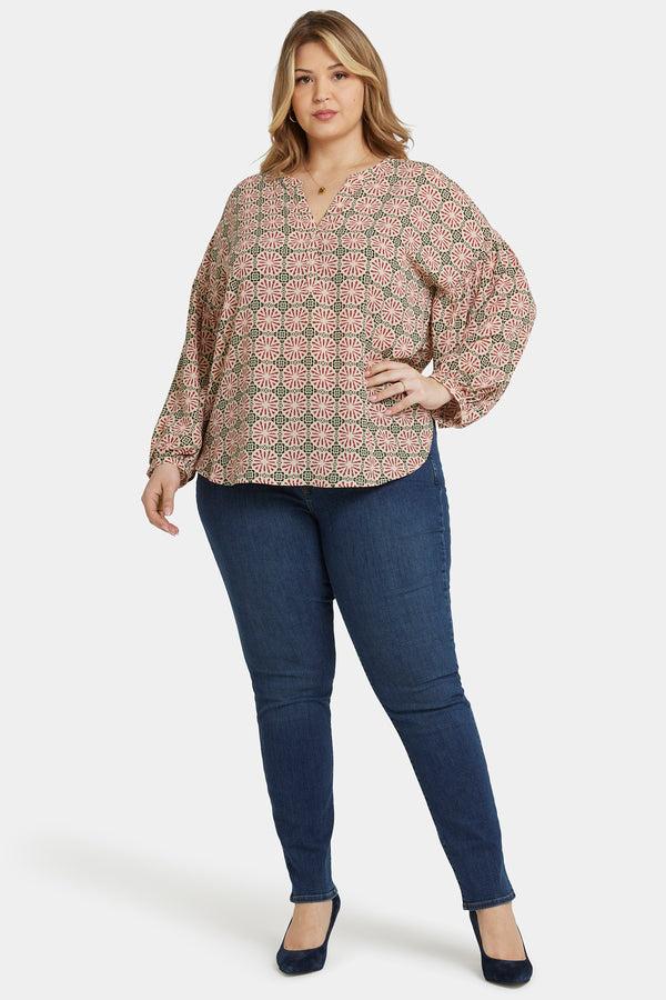 Nydj Paulina Peasant Blouse In Plus Size