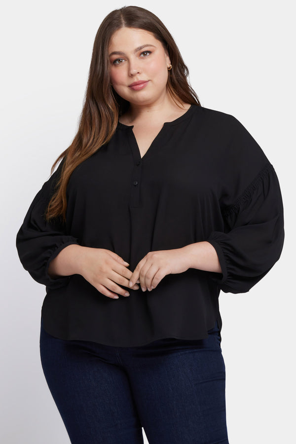 Nydj Paulina Peasant Blouse In Plus Size
