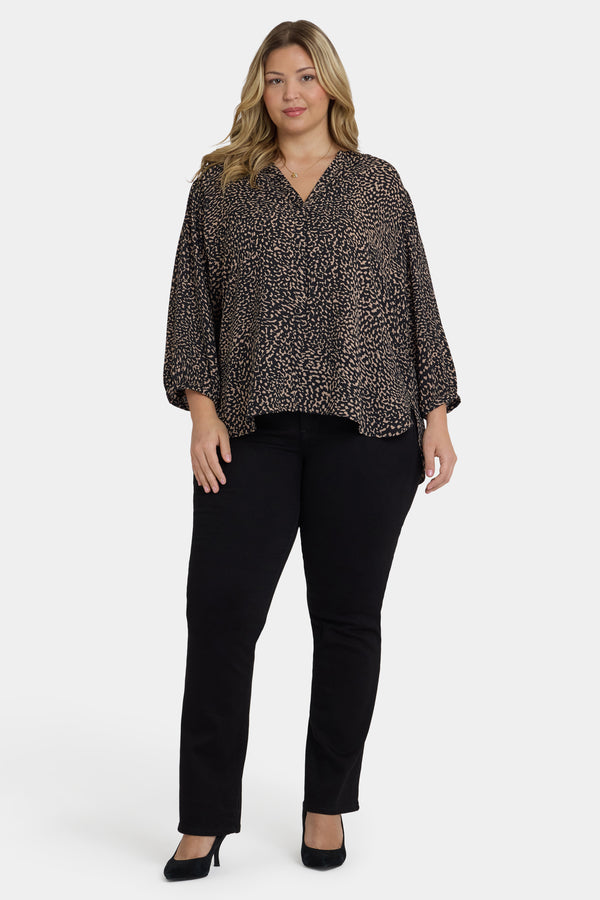 Nydj Pintuck Blouse In Plus Size