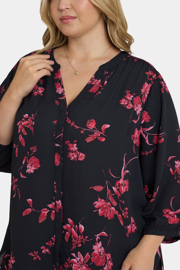 Nydj Pintuck Blouse In Plus Size