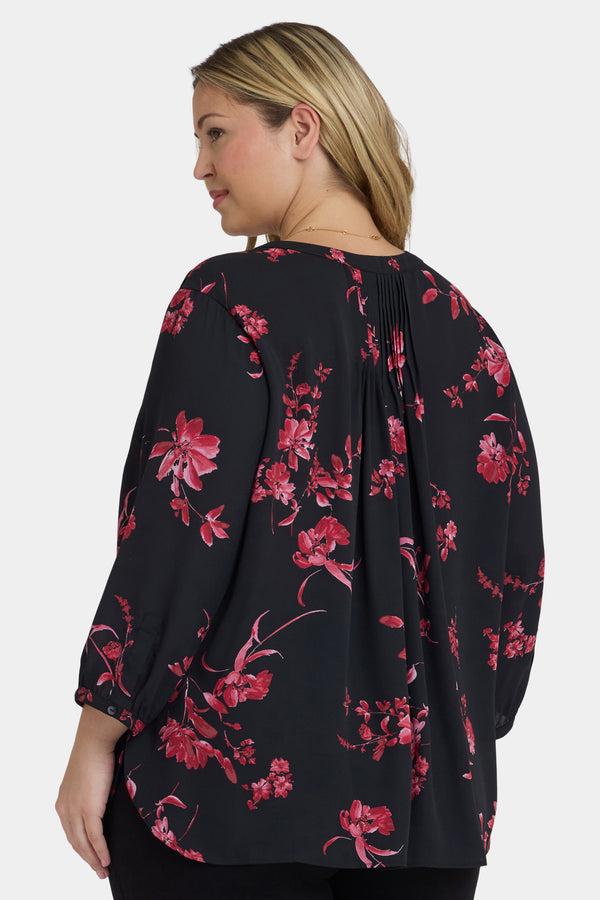 nydj Pintuck Blouse In Plus Size
