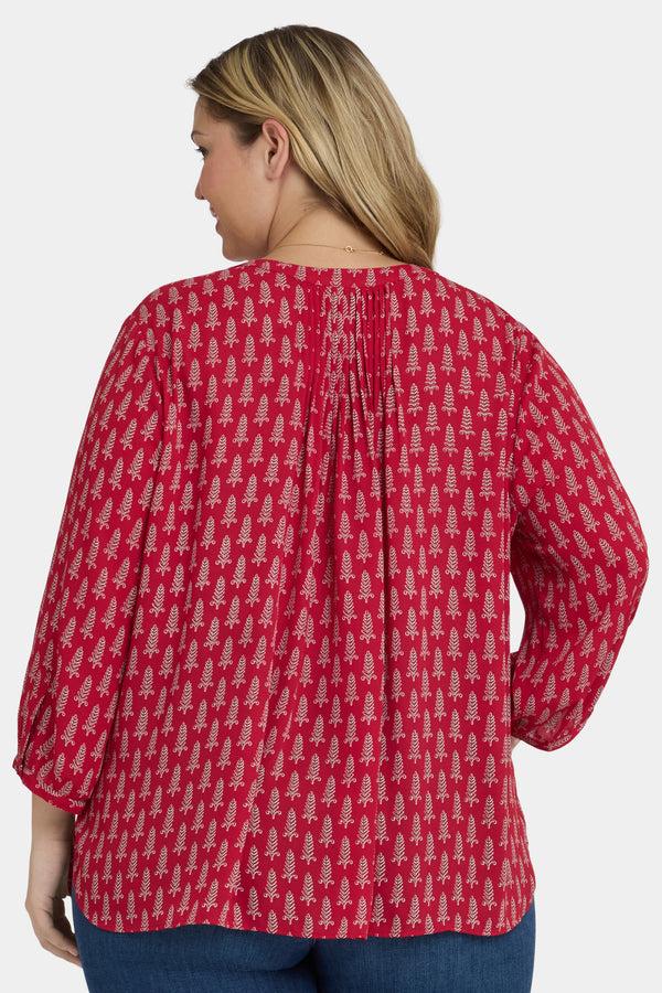 Nydj Pintuck Blouse In Plus Size