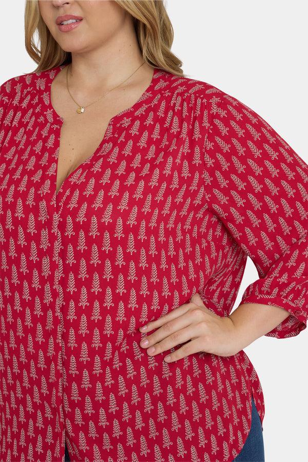 nydj Pintuck Blouse In Plus Size