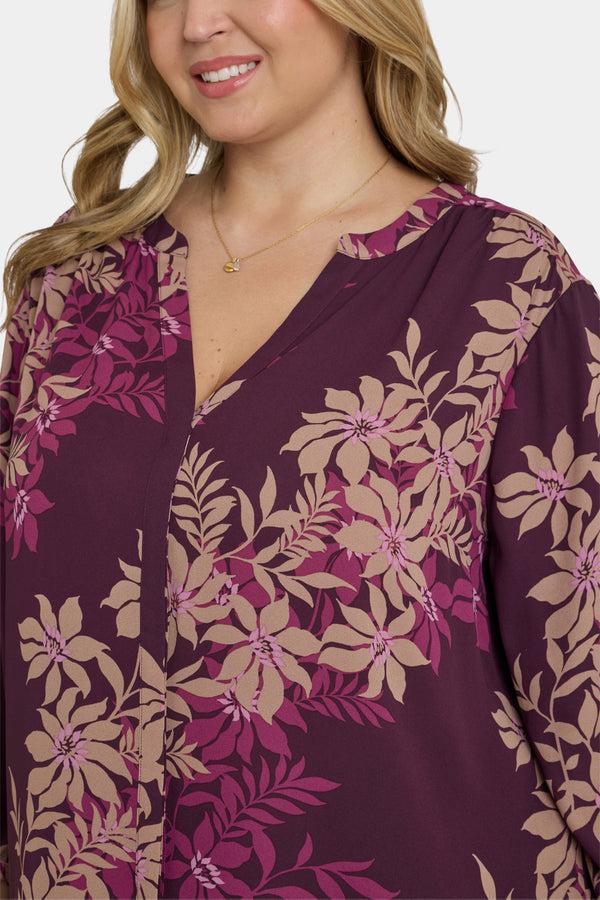 Nydj Pintuck Blouse In Plus Size