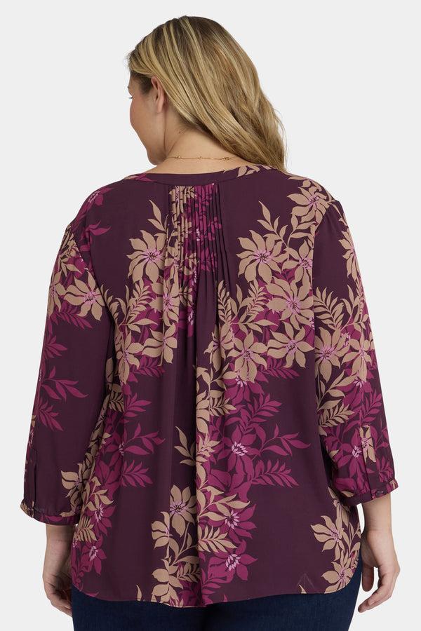 nydj Pintuck Blouse In Plus Size