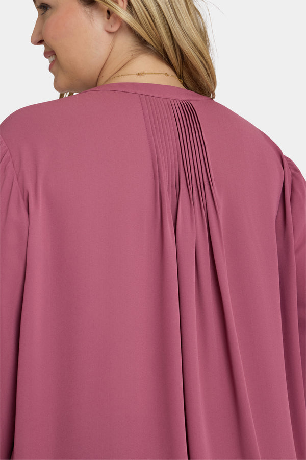 Nydj Pintuck Blouse In Plus Size