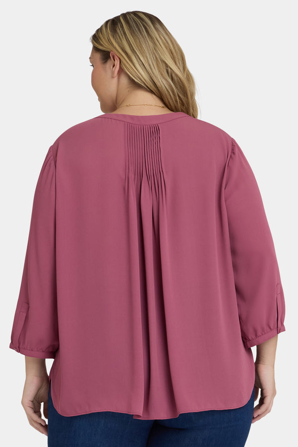 nydj Pintuck Blouse In Plus Size