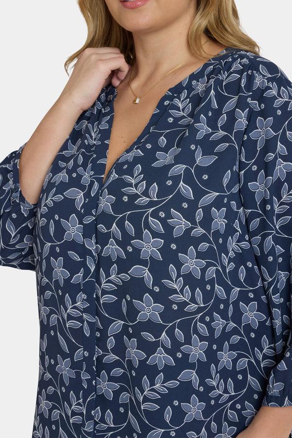 Nydj Pintuck Blouse In Plus Size