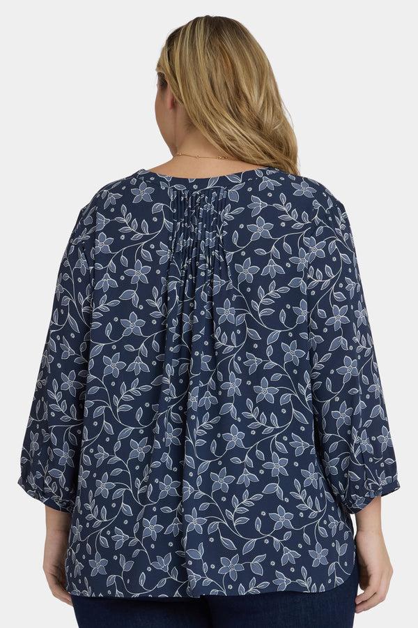 nydj Pintuck Blouse In Plus Size