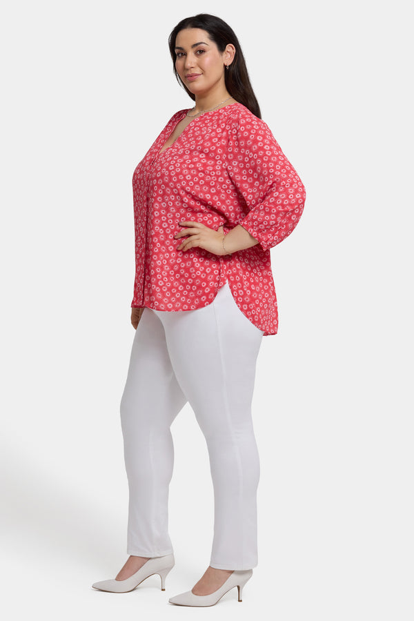 Nydj Pintuck Blouse In Plus Size