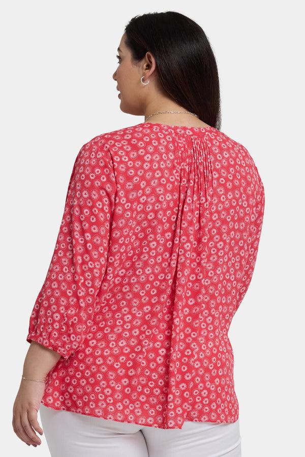 nydj Pintuck Blouse In Plus Size