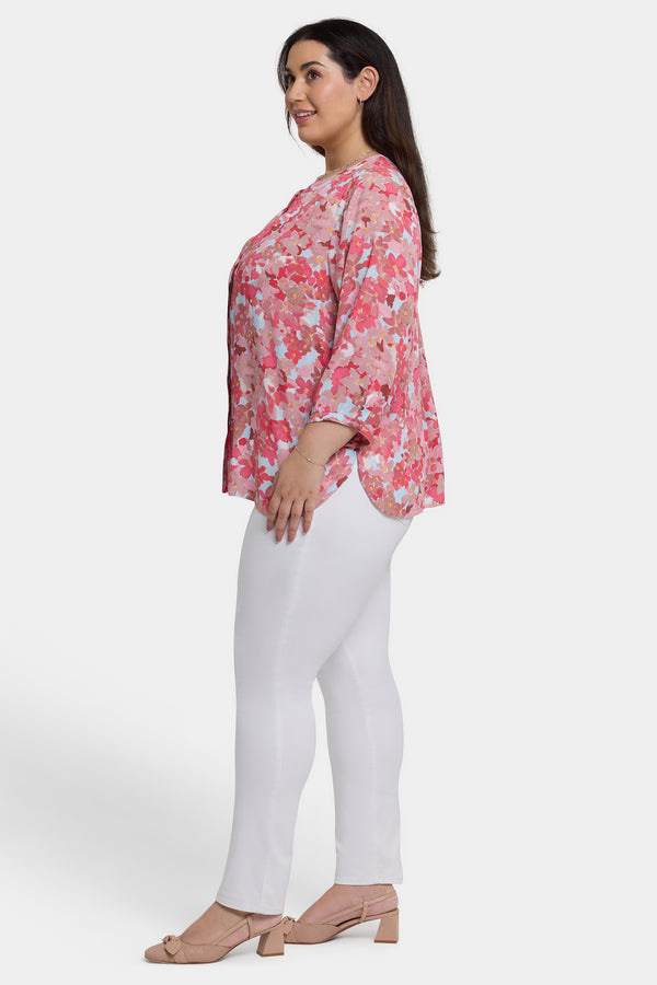 Nydj Pintuck Blouse In Plus Size