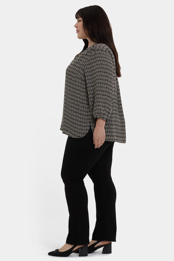 Nydj Pintuck Blouse In Plus Size