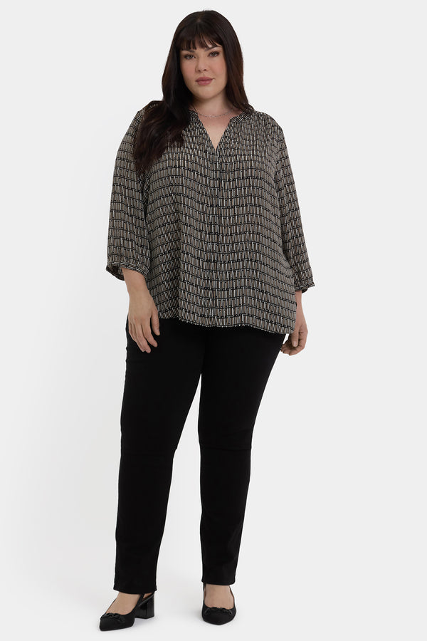 Nydj Pintuck Blouse In Plus Size