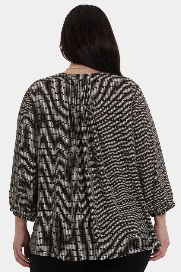 nydj Pintuck Blouse In Plus Size