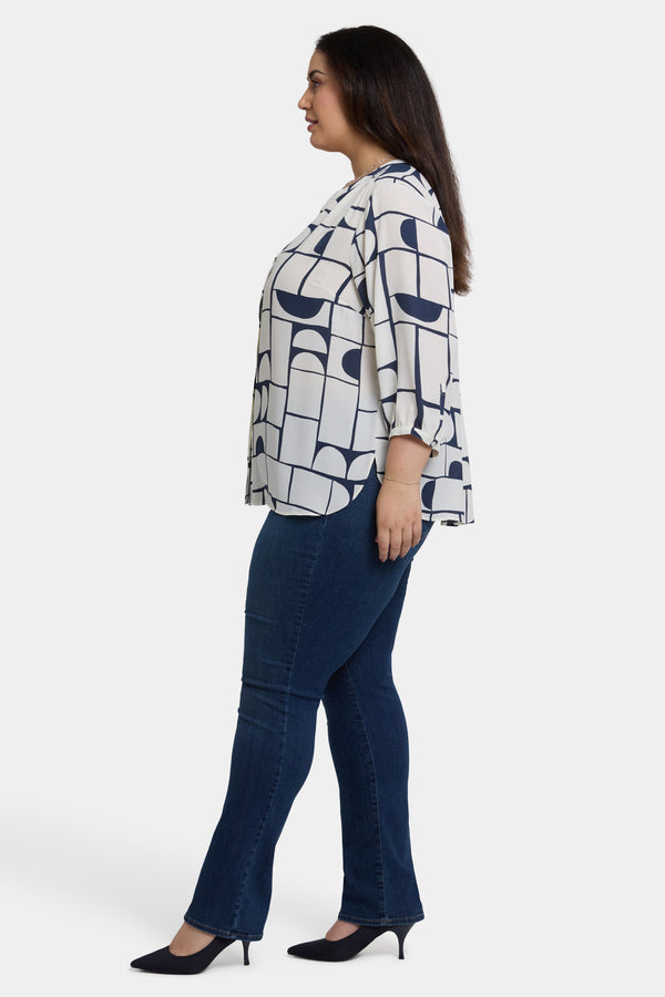 Nydj Pintuck Blouse In Plus Size