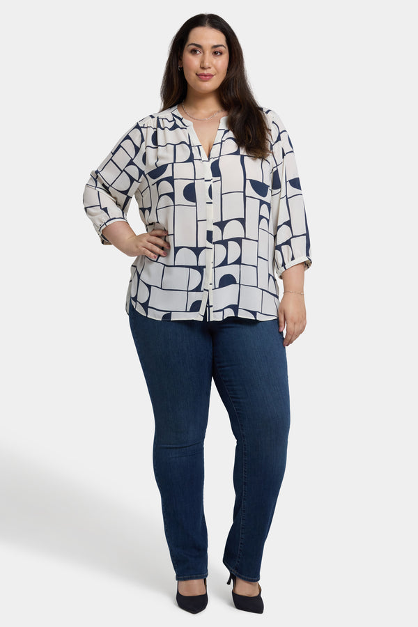Nydj Pintuck Blouse In Plus Size