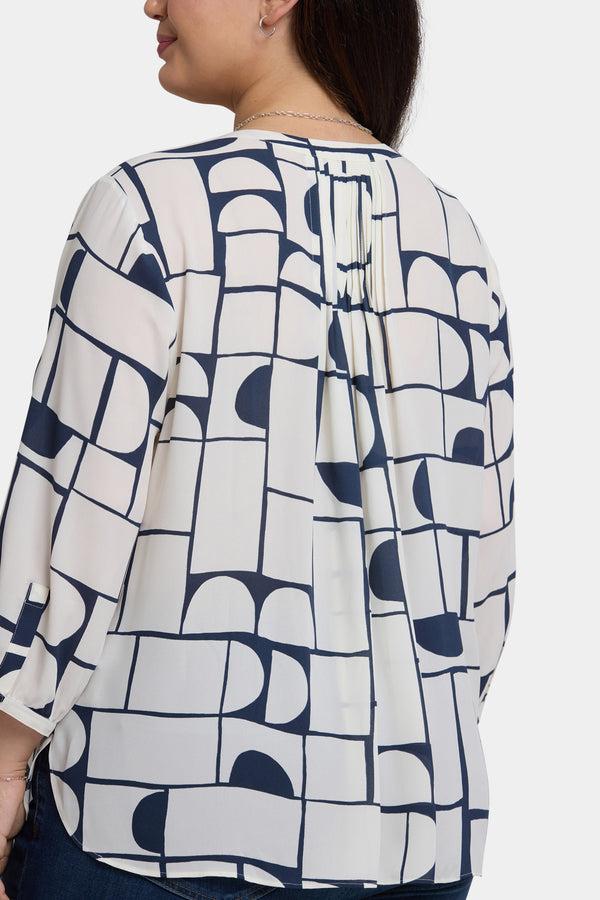 Nydj Pintuck Blouse In Plus Size