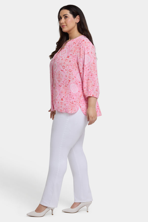 Nydj Pintuck Blouse In Plus Size