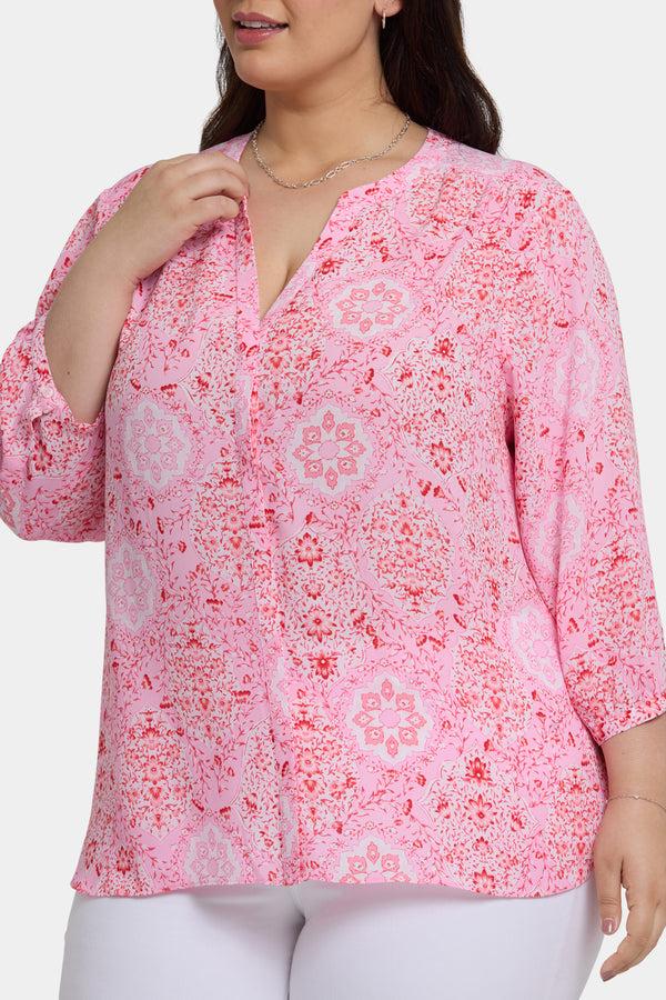 Nydj Pintuck Blouse In Plus Size