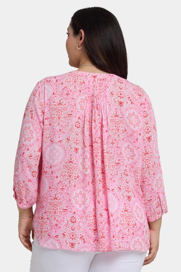 nydj Pintuck Blouse In Plus Size
