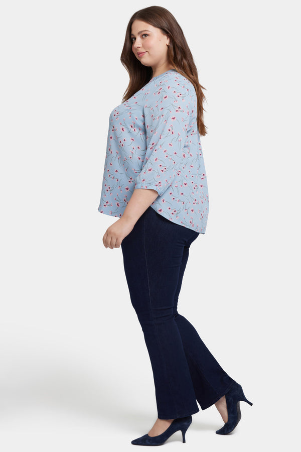 Nydj Pintuck Blouse In Plus Size