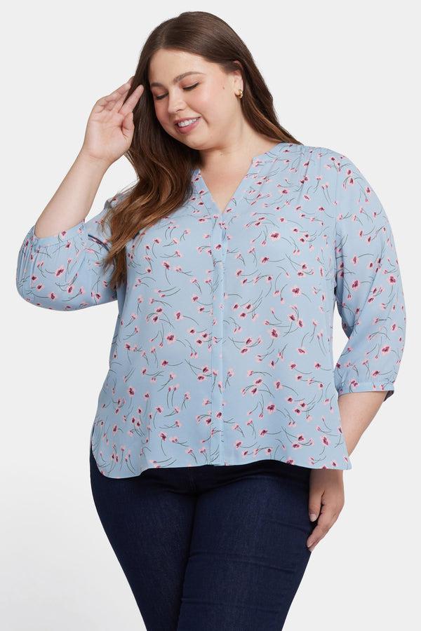 Nydj Pintuck Blouse In Plus Size